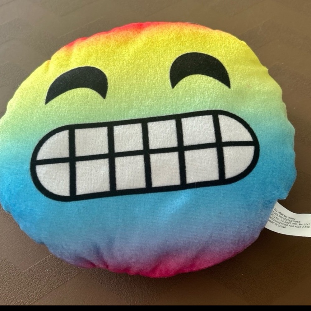 Goffa Emoji Pillow laughing Rainbow Soft Plush 9"